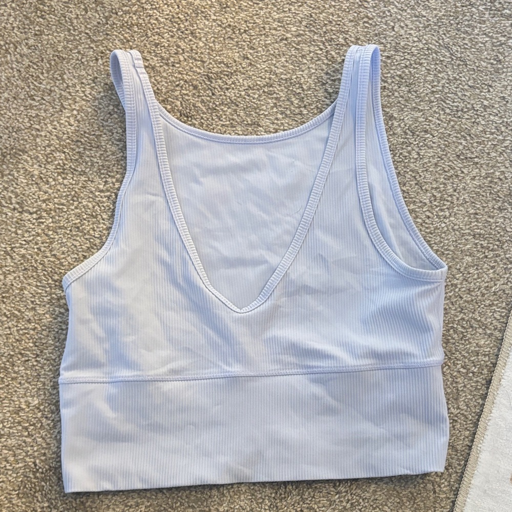 lululemon Light Blue Ribbed Tank Top
